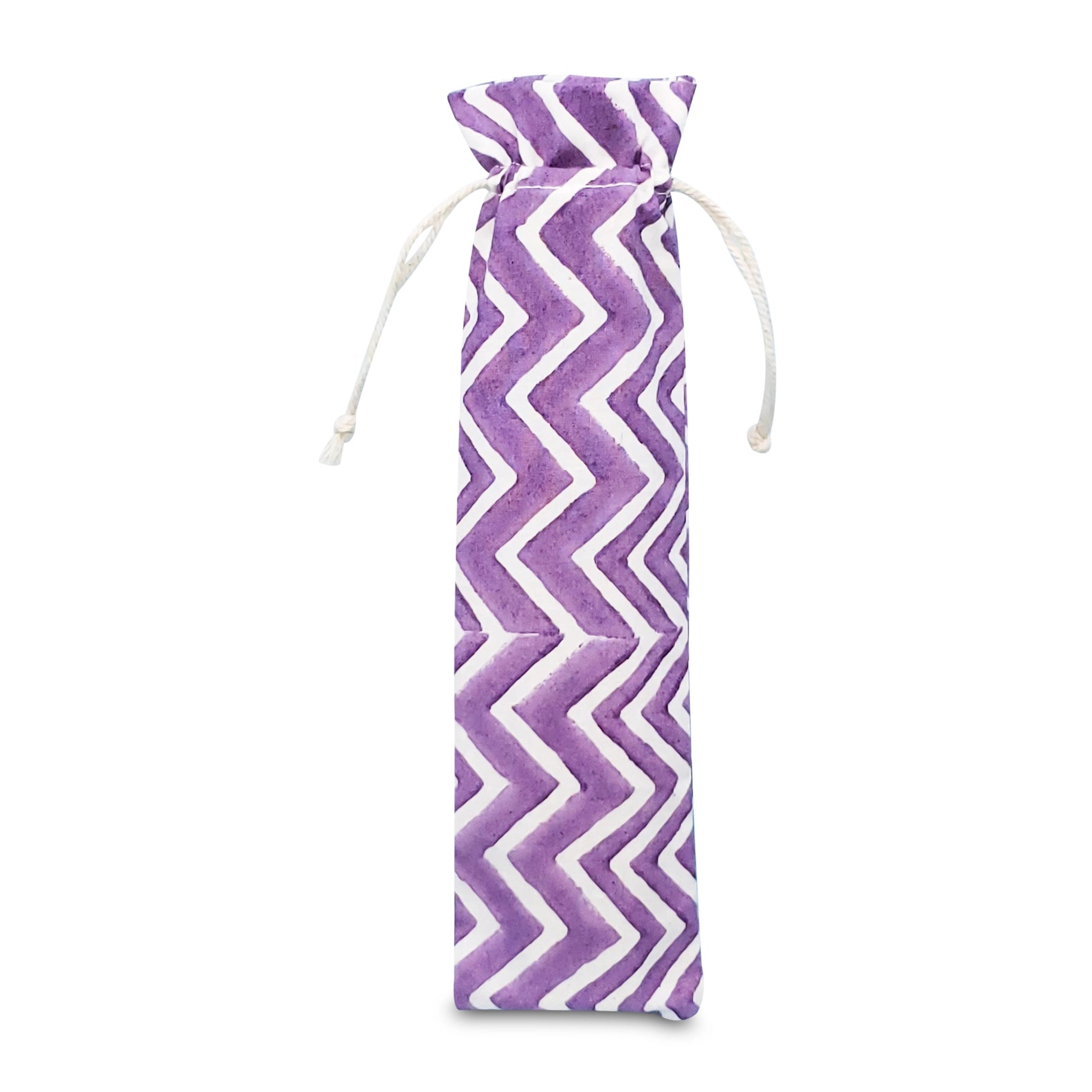 purple chevron print travel bag