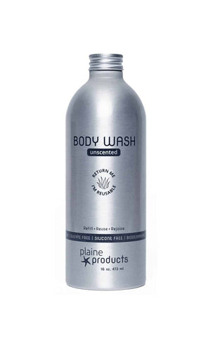 
            
                Load image into Gallery viewer, Plaine Body Wash unscented aluminum bottle
            
        