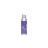 A silver Plaine Products Shampoo bottle with a purple "SHAMPOO" label and silver screw cap, shown on a white background—features a refillable, sulfate-free formula by Plaine Products.