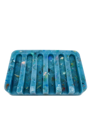 light blue soap dish