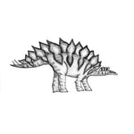 Stegosaurus BW Print