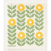 Sunflowers Swedish Dishcloth Green and Yellow