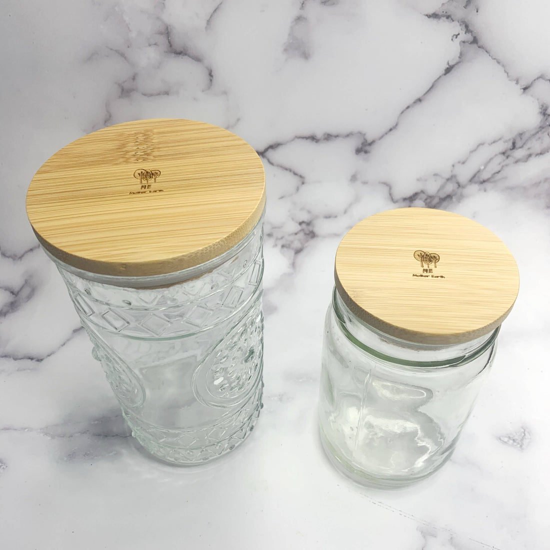 Standard and Wide Mouth Solid Bamboo Jar lids